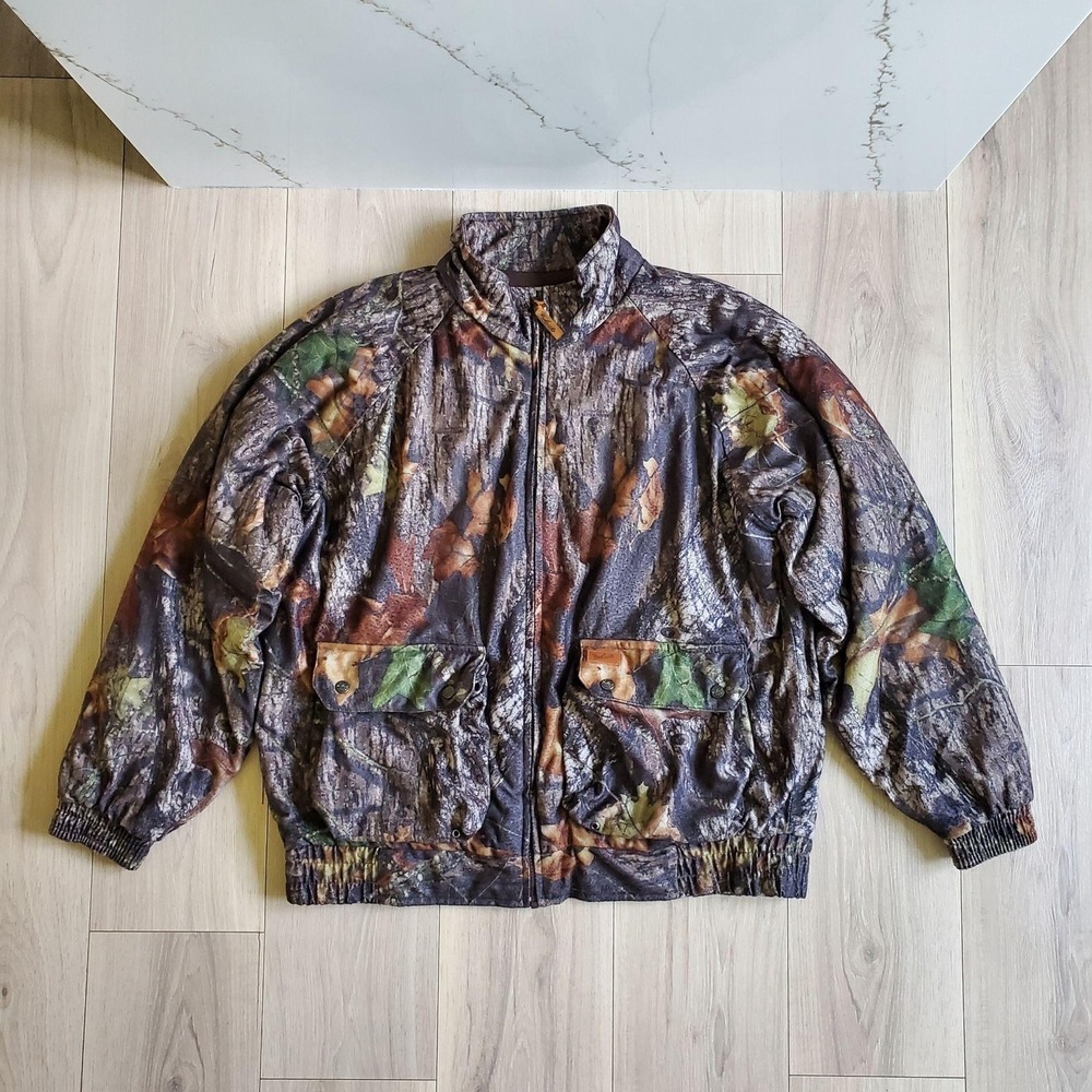 Woolrich Jacket Mens XL Brown Camo Outdoor Guide Insulated Bomber Hunting Gear